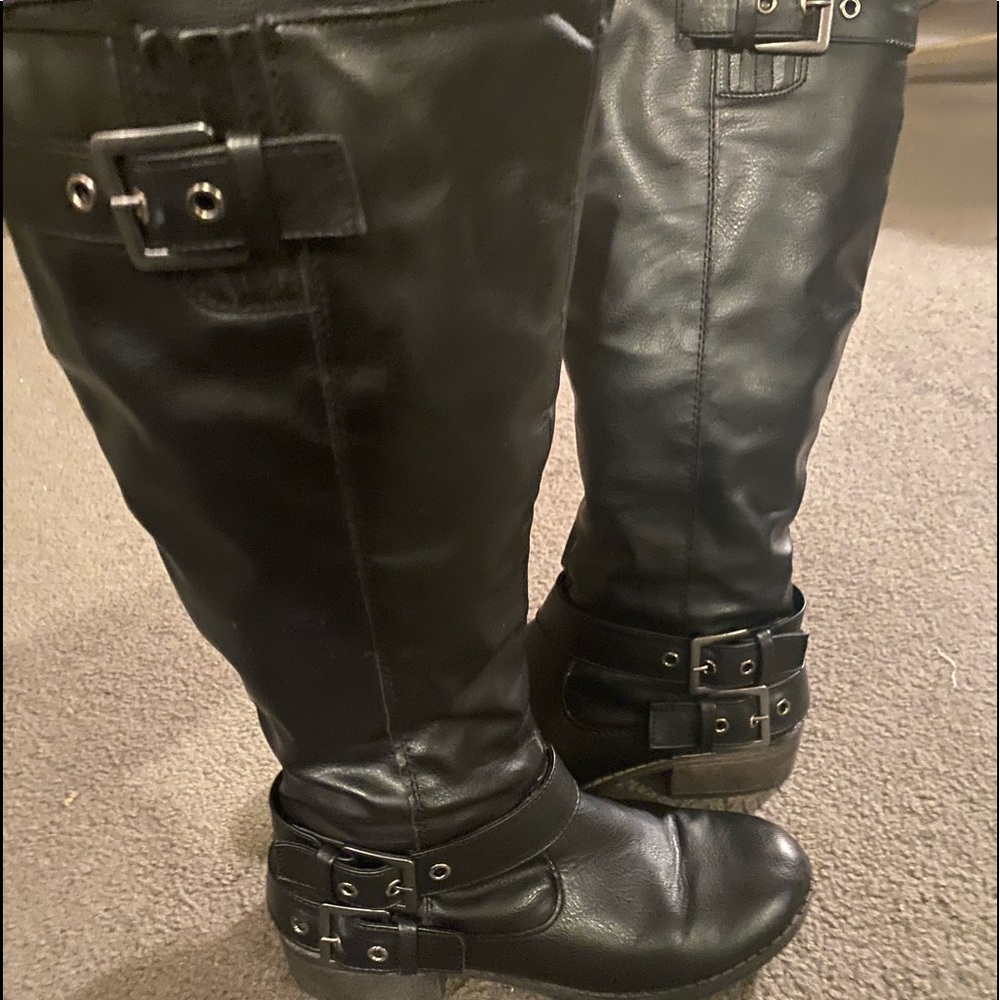 Tall black boots